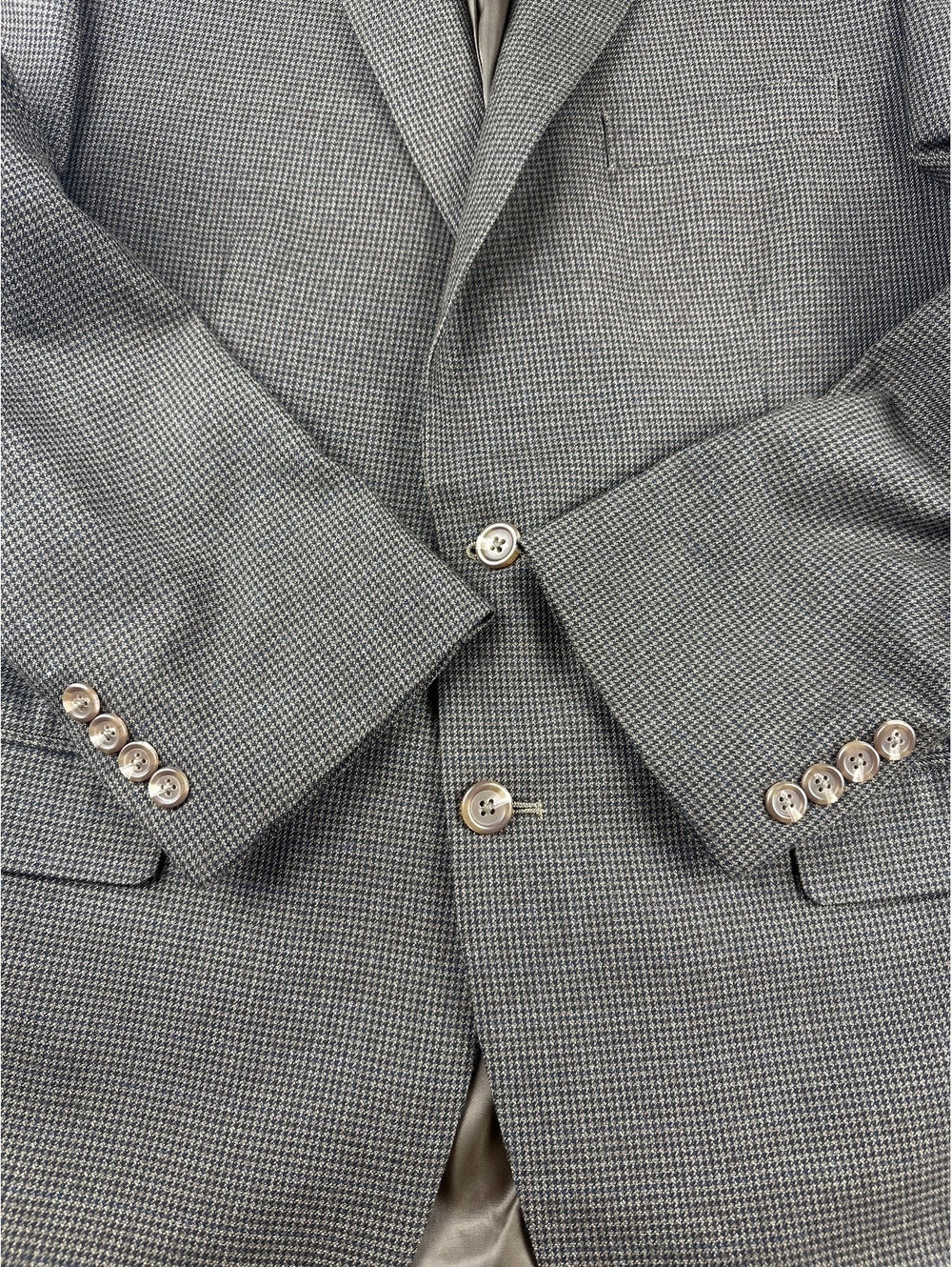 CHAPS Men's 44R Herringbone Blazer Sport Coat Brown Gray 2 Button Preppy Fall - Picture 4 of 9